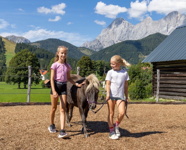 Ponyführen am Tritscherhof am Fuße des Dachsteins